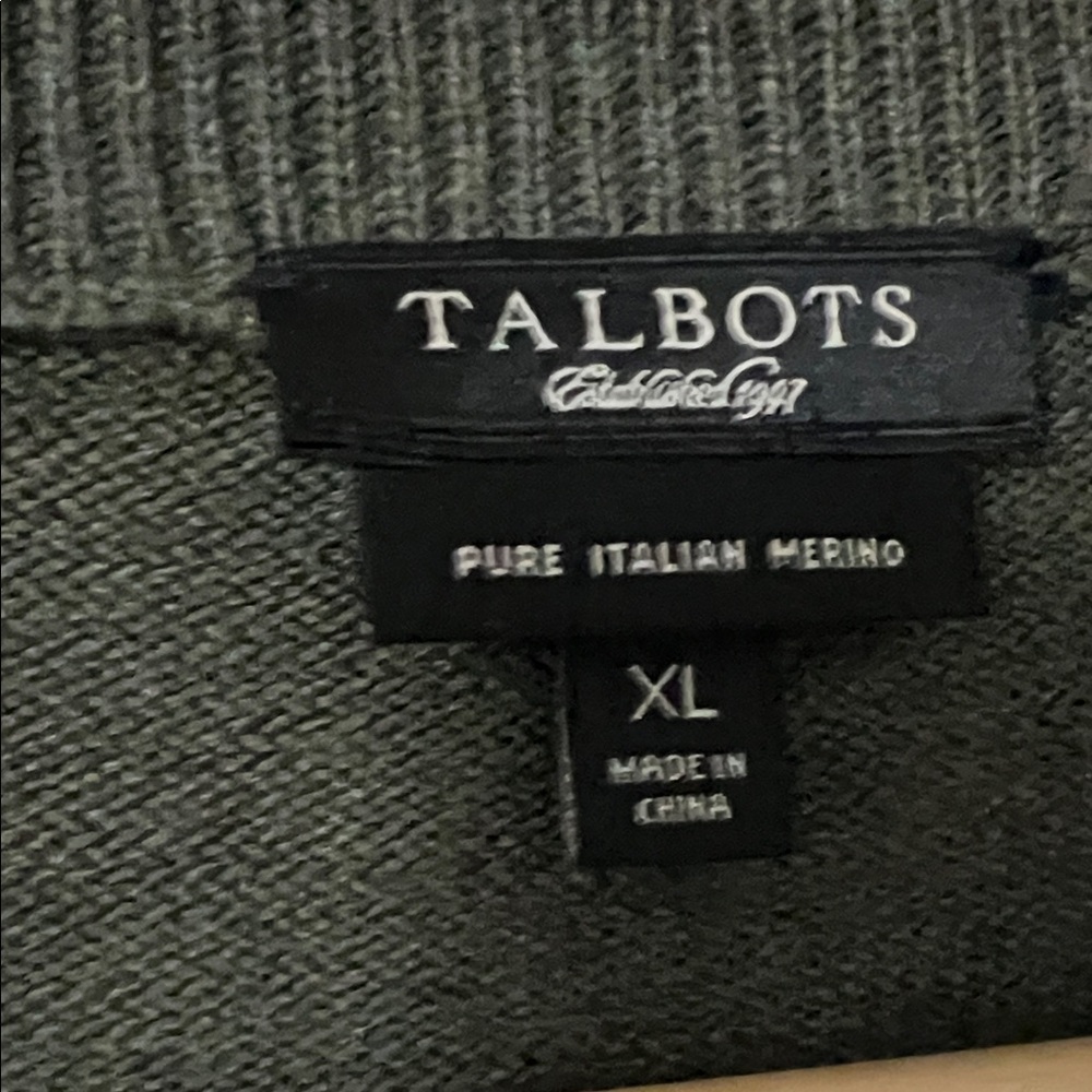 Talbots Tweed Jacket with Dark Green Sleeves - Picture 4 of 8